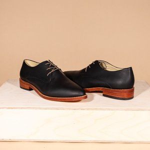 NIB Black Nisolo Shoes James Oxford 9.5